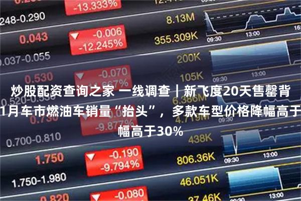 炒股配资查询之家 一线调查｜新飞度20天售罄背后：1月车市燃油车销量“抬头”，多款车型价格降幅高于30%